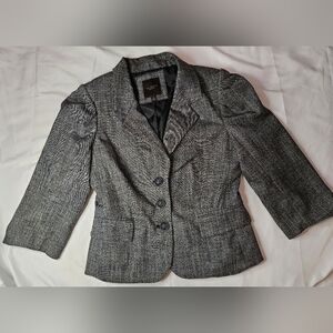 The Limited Womens Gray 3 Button 3/4 Sleeve Dress Blazer Size Small